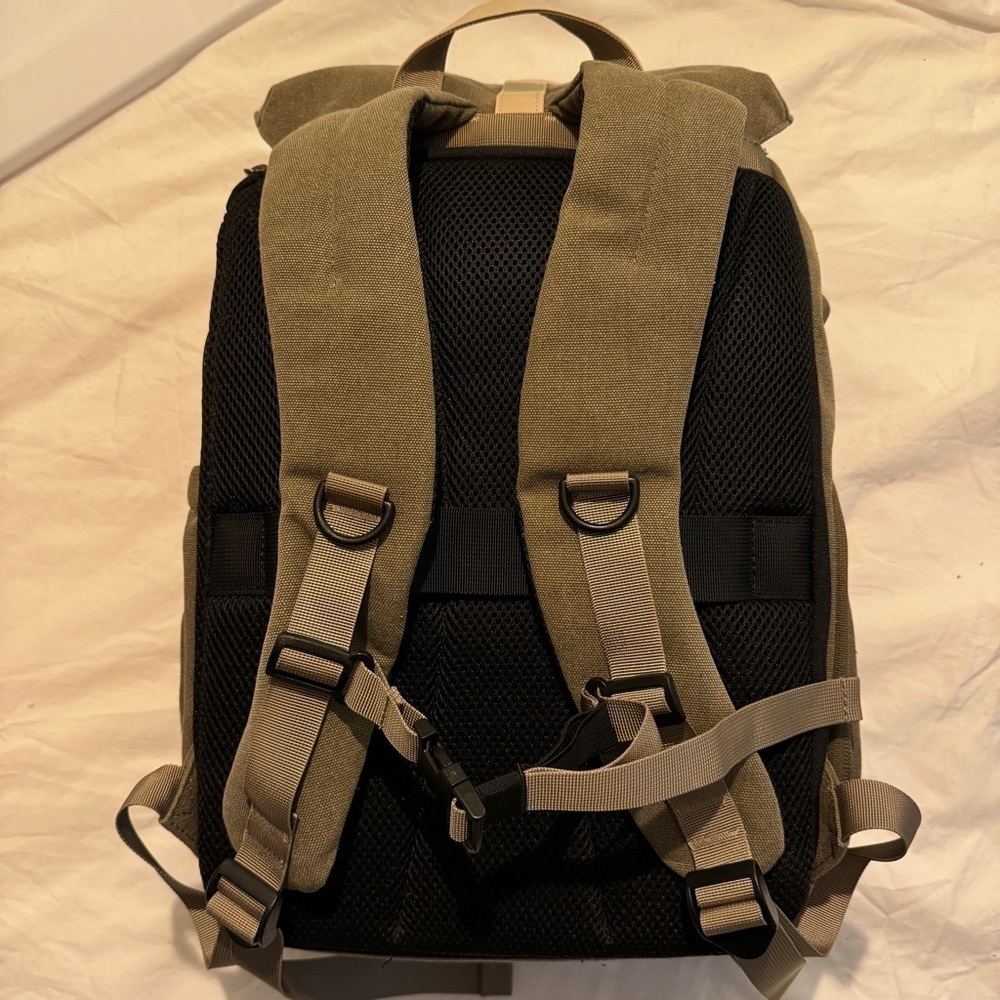 BAGSMART Camera Backpack DSLR Travel Laptop 15” Olive Canvas Photography Bag - Picture 10 of 14